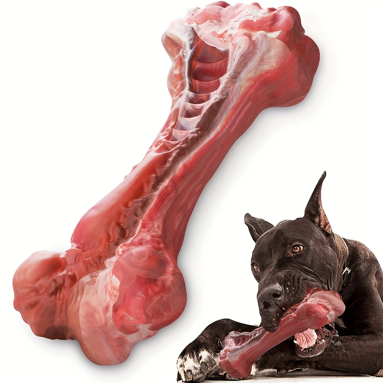 Indestructible Dog Chew Toy - Brinquedo de Silicone para Cães, Borracha