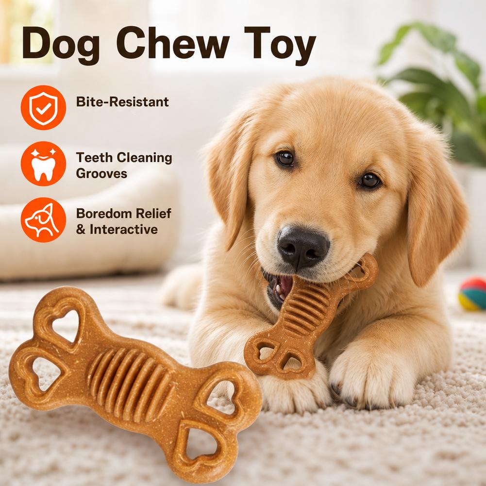 Teeth Cleaning Dog Chew Bone - Brinquedo de mastigar para cães, osso