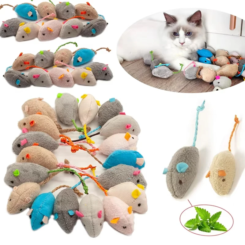 5pcs Brinquedos de Rato com Ch - Catnip Interactive Plush Mouse avaliação e preço